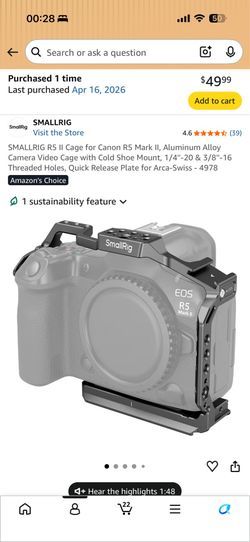 SMALLRIG R5 II Cage for Canon R5 Mark II