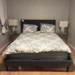 Queen Size Bes With Mattress Full Set 