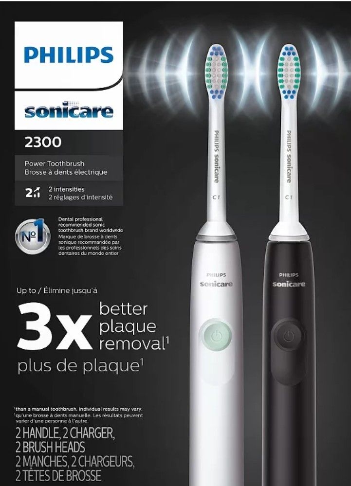 Phillips Sonicare Double Pack Of Electric Toothbrushes
