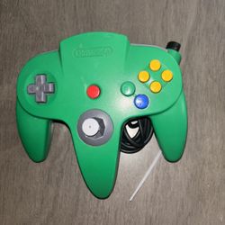 NINTENDO 64 N64 OFFICIAL OEM GREEN VIDEO GAME CONTROLLER CONTROL ORIGINAL