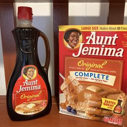Aunt Jemima Pancake Syrup And Pancake Mix Discontinued Brand Now A Collector Item 