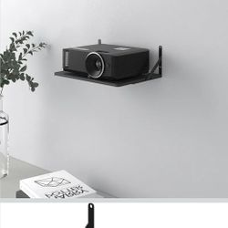 AREAJD All Black Small Mini Projector Mount, Foldable, Compatible with Projectors, Wall Mount, Projector Shelf, Holder Stand Accessories