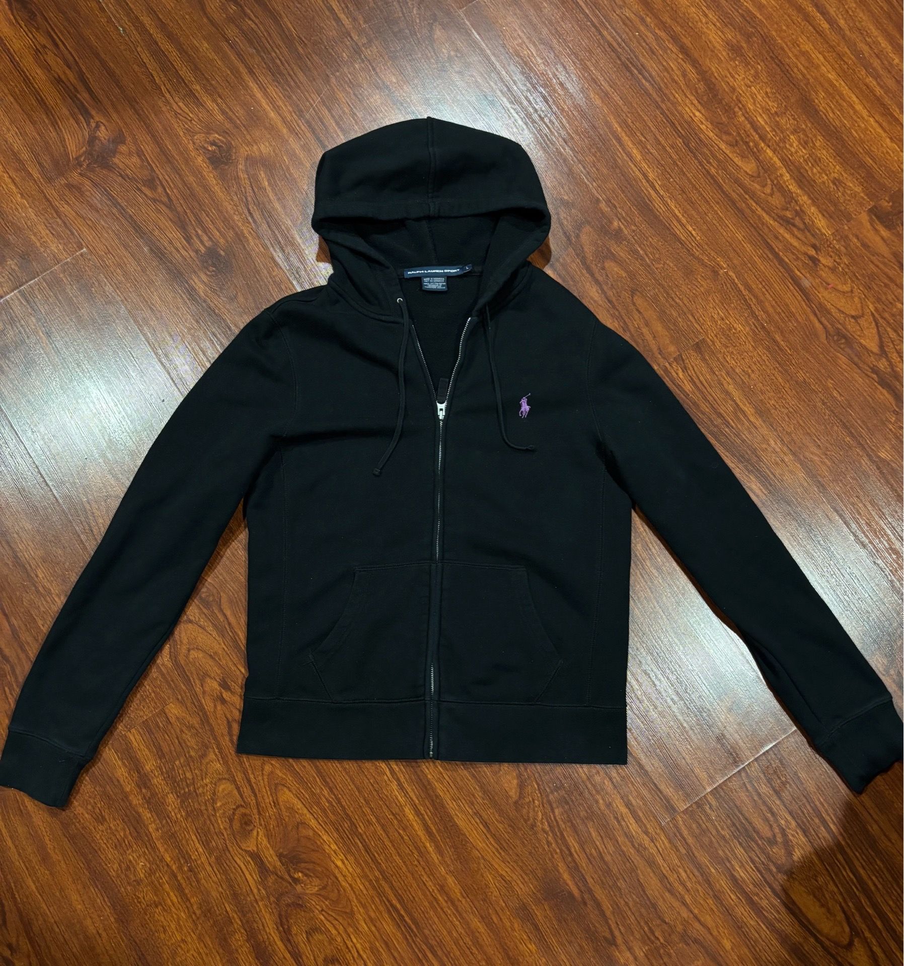 Black & Purple Polo Ralph Lauren Hoodie with zipper