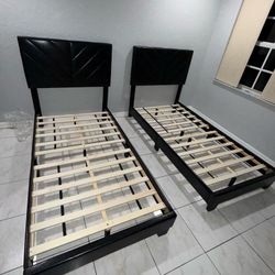 2 Twin Bed Frame Only Frames. All New Furniture And Free Delivery Free Installation 