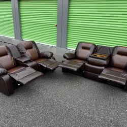 FREE DELIVERY AND INSTALLAT 🚚 Brand New in Box 📦 2 - Piece Reclining Sofa and Love seat Brow Color