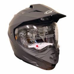 GMAX GM-11S Dual Fits Sport Helmet With Electric Shield, Matte Black, Large, New