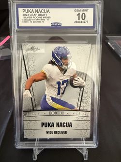 2023 Leaf Special Release Rookie Silver Puka Nacua Football #RA-69 - Gem Mint 10 trading card 