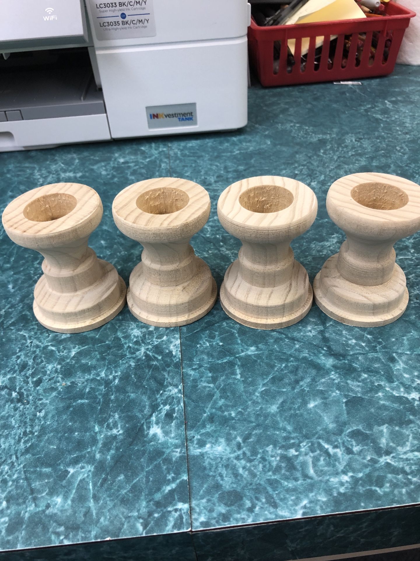 Custom Turned Wooden Candle Stick Holders