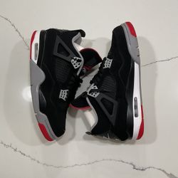 Air Jordan 4 Retro "Bred" Black/Red | Size 10.5 | Nike Air | Comes With Box