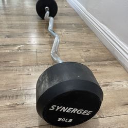 90 Lb. Fixed Curl Bar NEW 