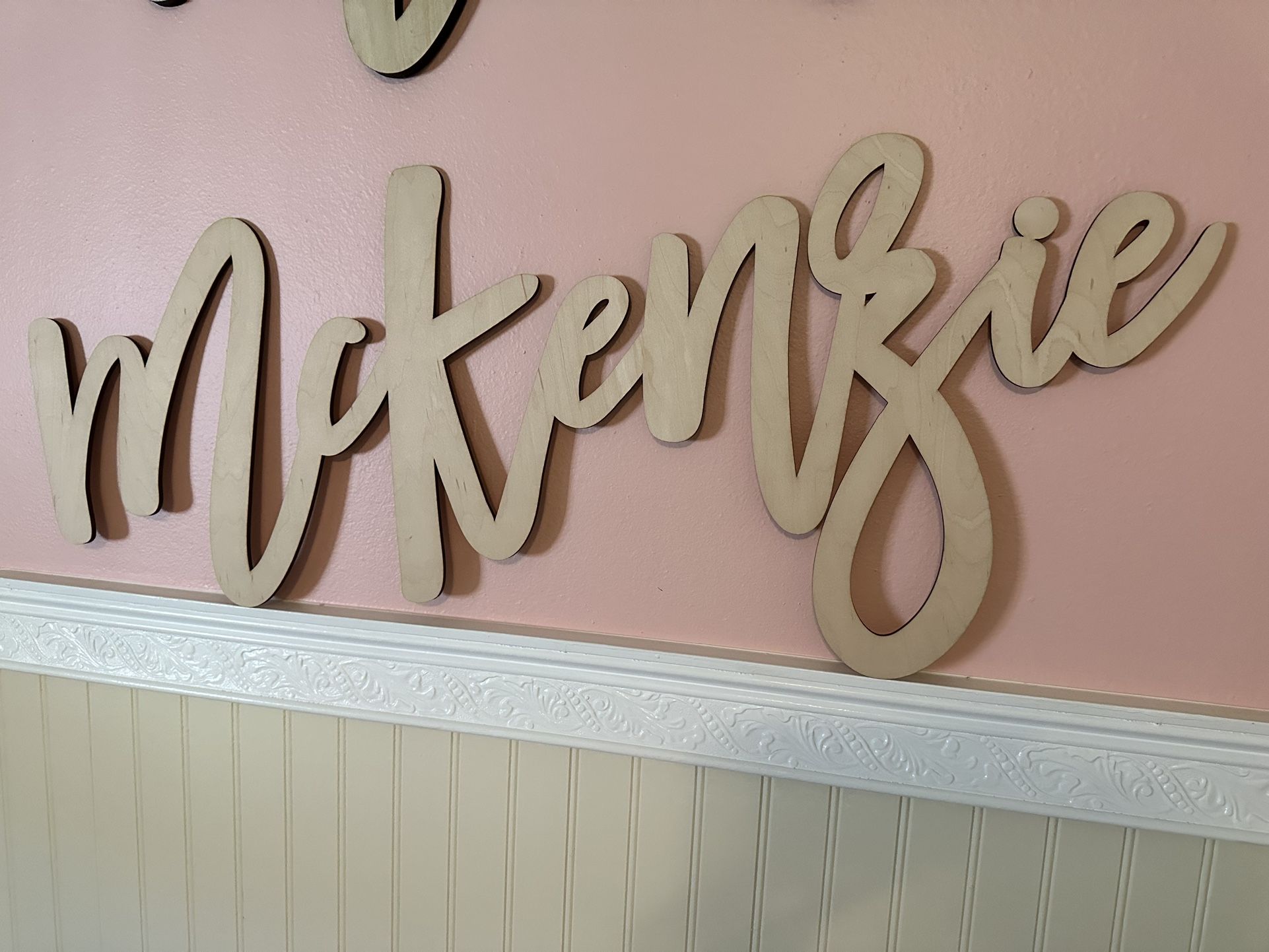 Baby Name Sign Mckenzie / Crib Sign Nursery