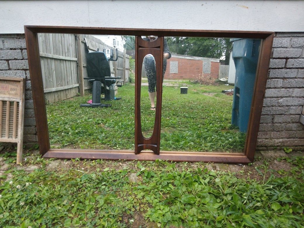 Tobago Brutalist Canadian Walnut Wall Mirror