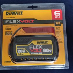 BRAND NEW DEWALT FLEXVOLT 20V/60V MAX 6.0 Ah Lithium-Ion Battery Model #DCB606