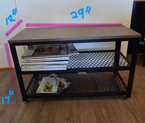 2 Tier Table with Mesh Shelves