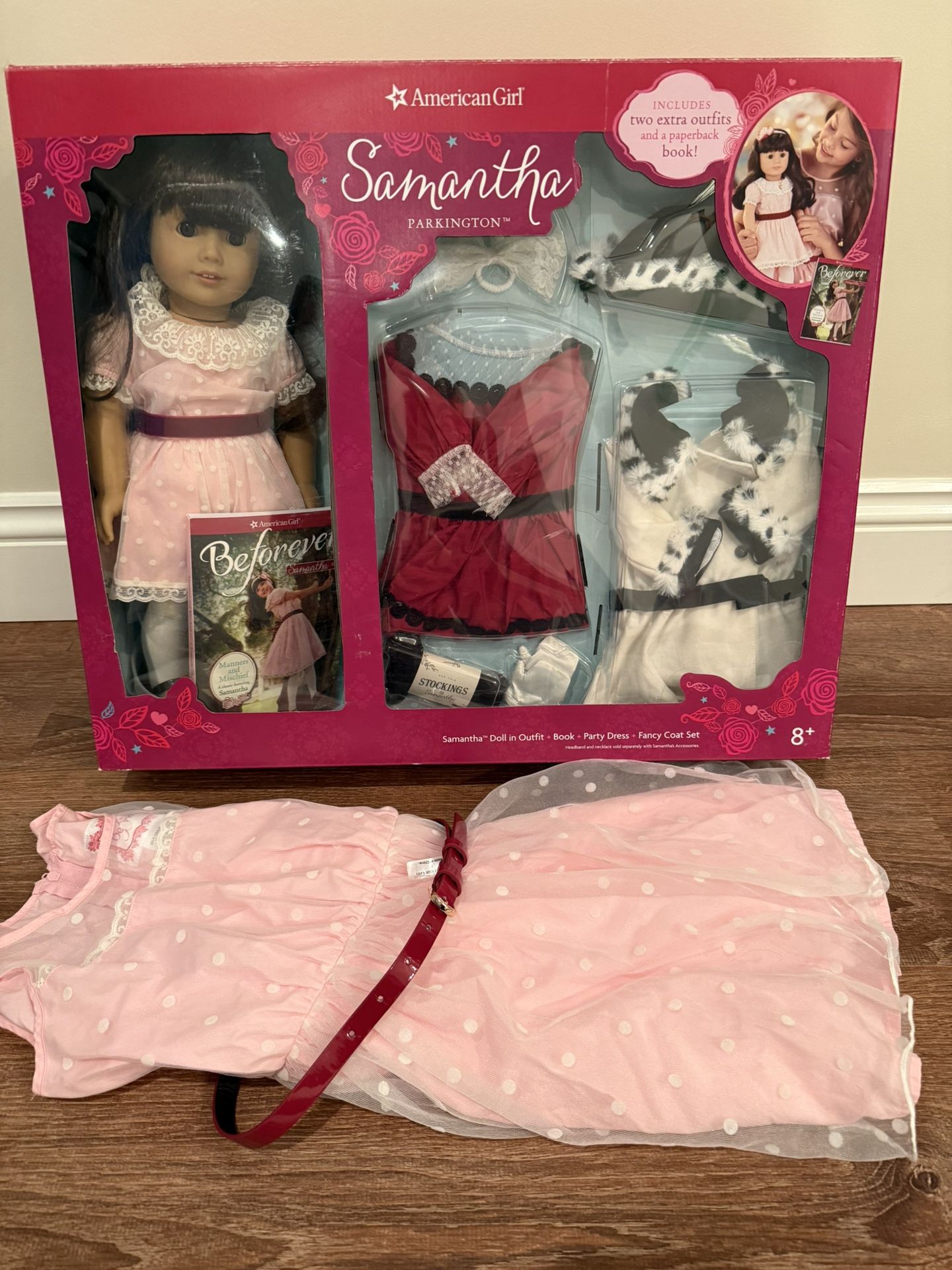American Girl Samantha Doll Set with Girls Matching Dress