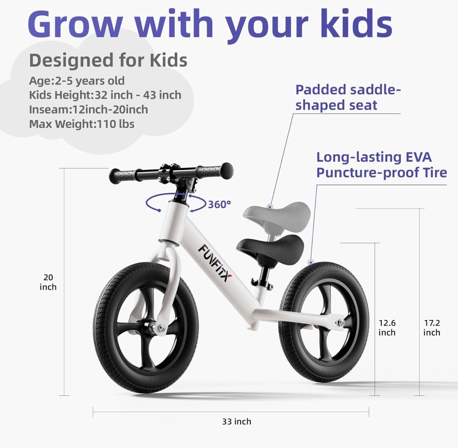 Toddlers Boy Balance Bike