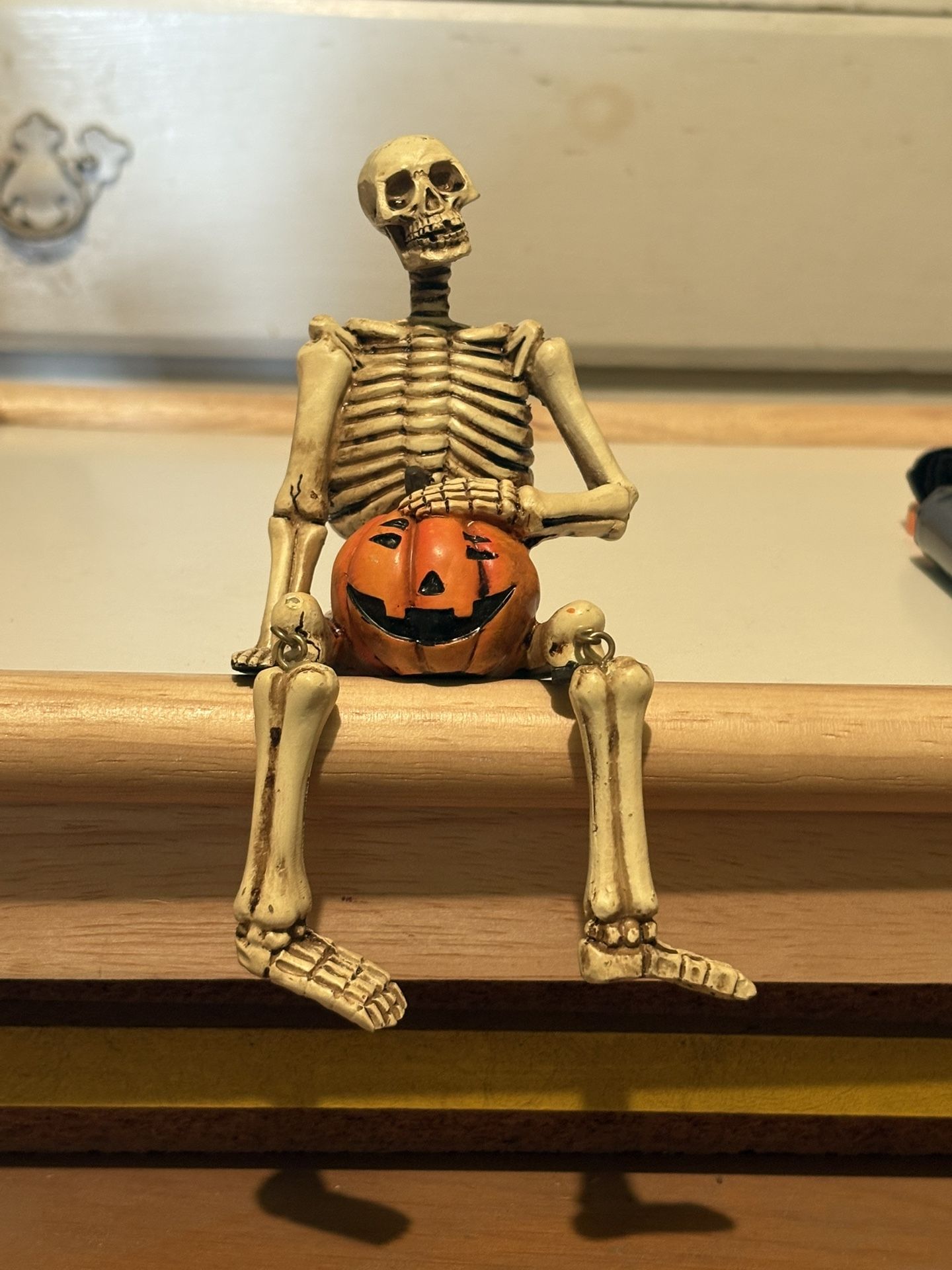 Vintage  Halloween  Sitting Skeleton