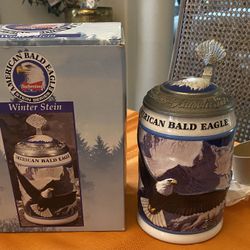 1999 Budweiser Winter Stein American Bald Eagle 