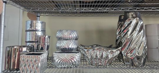Silver Glam Serving Dishes/ Table Decor