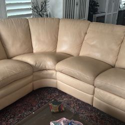 Natuzzi Leather Sectional Sofa