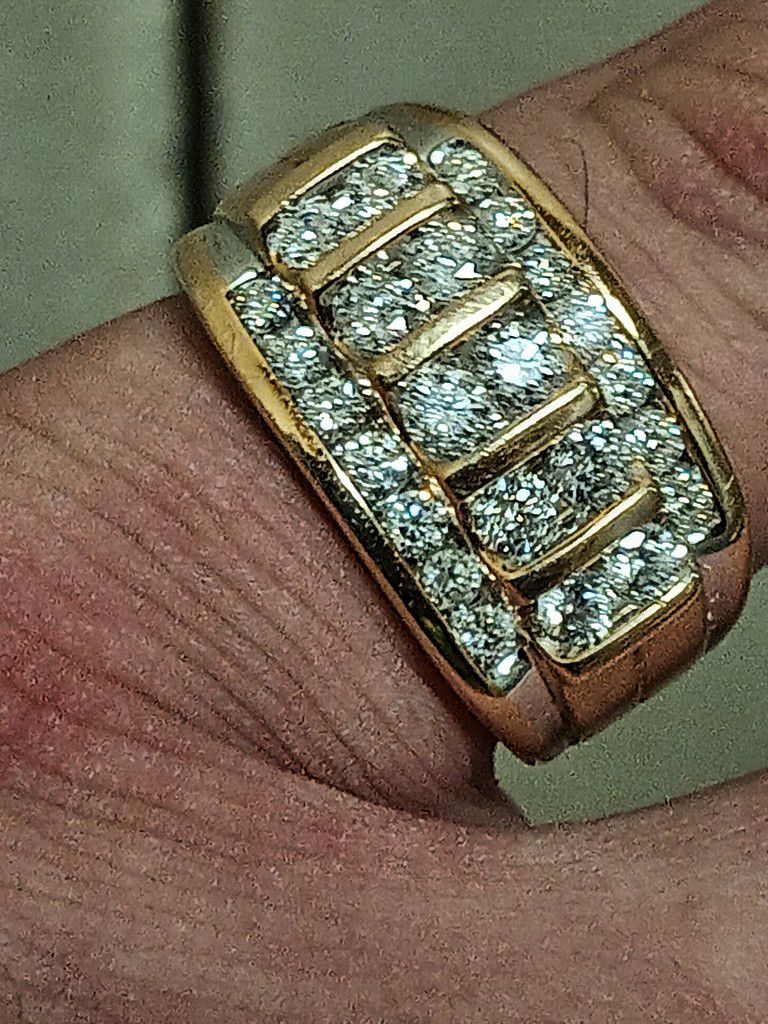 10k Huge Vvs Natural Diamonds Brand New Ring 