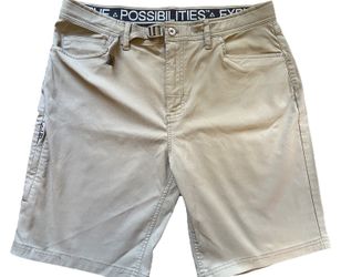 Gerry Venture Shorts Mens 38 Army Green Stretch Hiking Belted 9 Inseam Outdoor