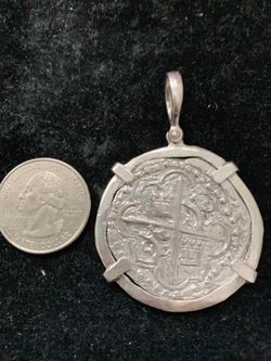 Atocha silver coin pendant