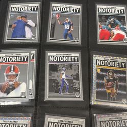 Notoriety Foot Ball Cards 8 Rookie Cards 