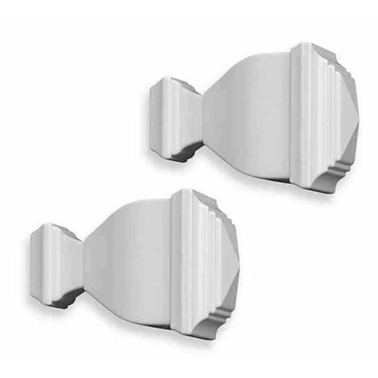 Set of 2 Cambria Classic Complete Napoleon Finials in Satin White