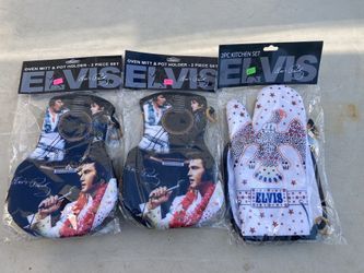 Elvis Oven Mitts And Pot Holder