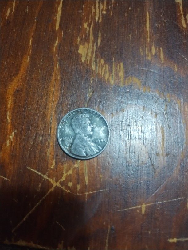 1943 Steel Wheat Penny No Mint Mark L On The Rim