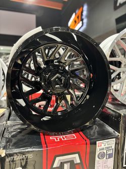 TIS 544B 22X8.5 8X200 DUALLY BLACK.  SET OF 6 