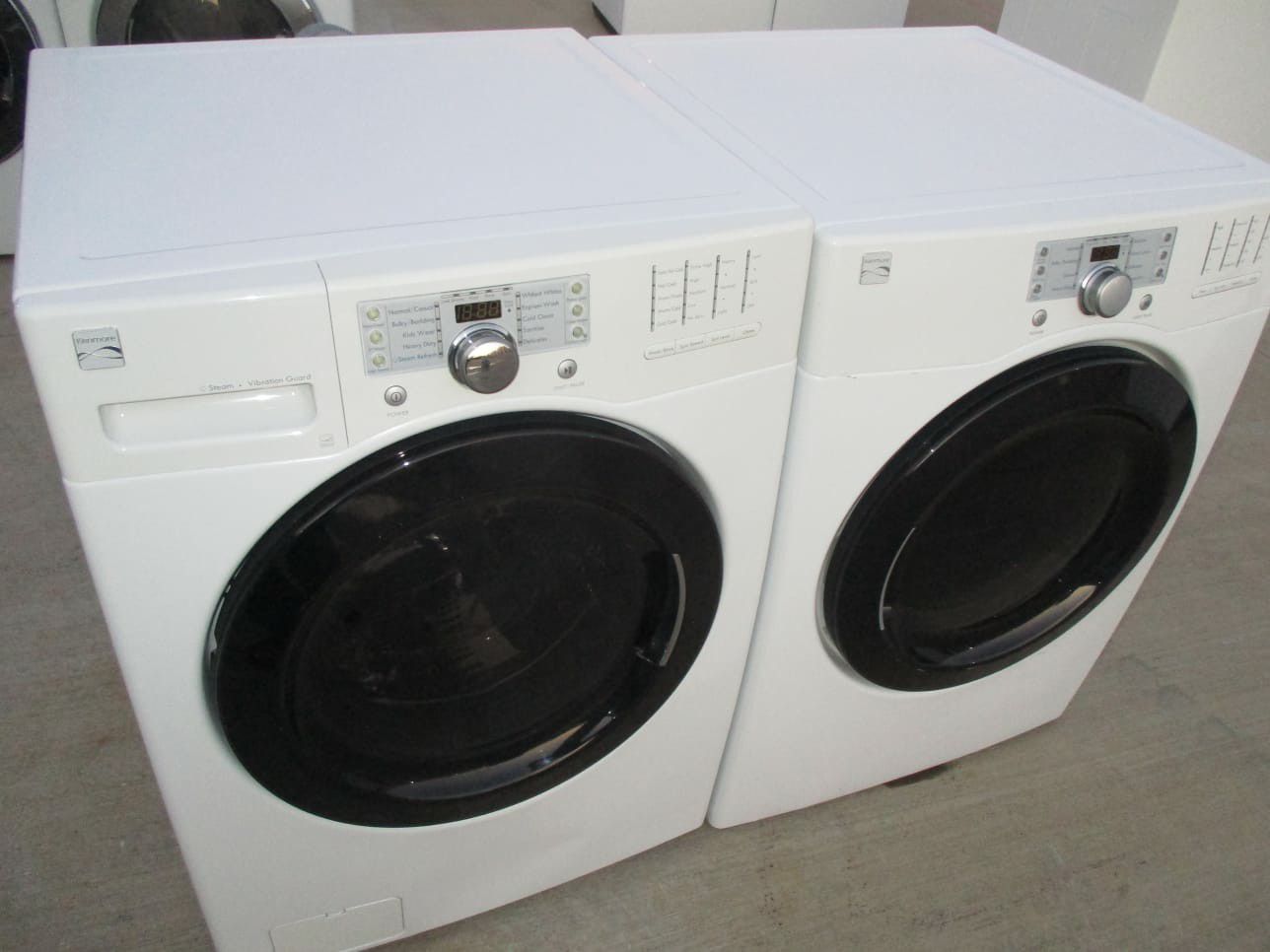 Front load Kenmore washer and front load Kenmore dryer high efficiency