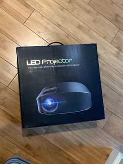 LED projector with screen