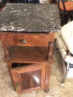 Antique from England. Side Table Marble Top