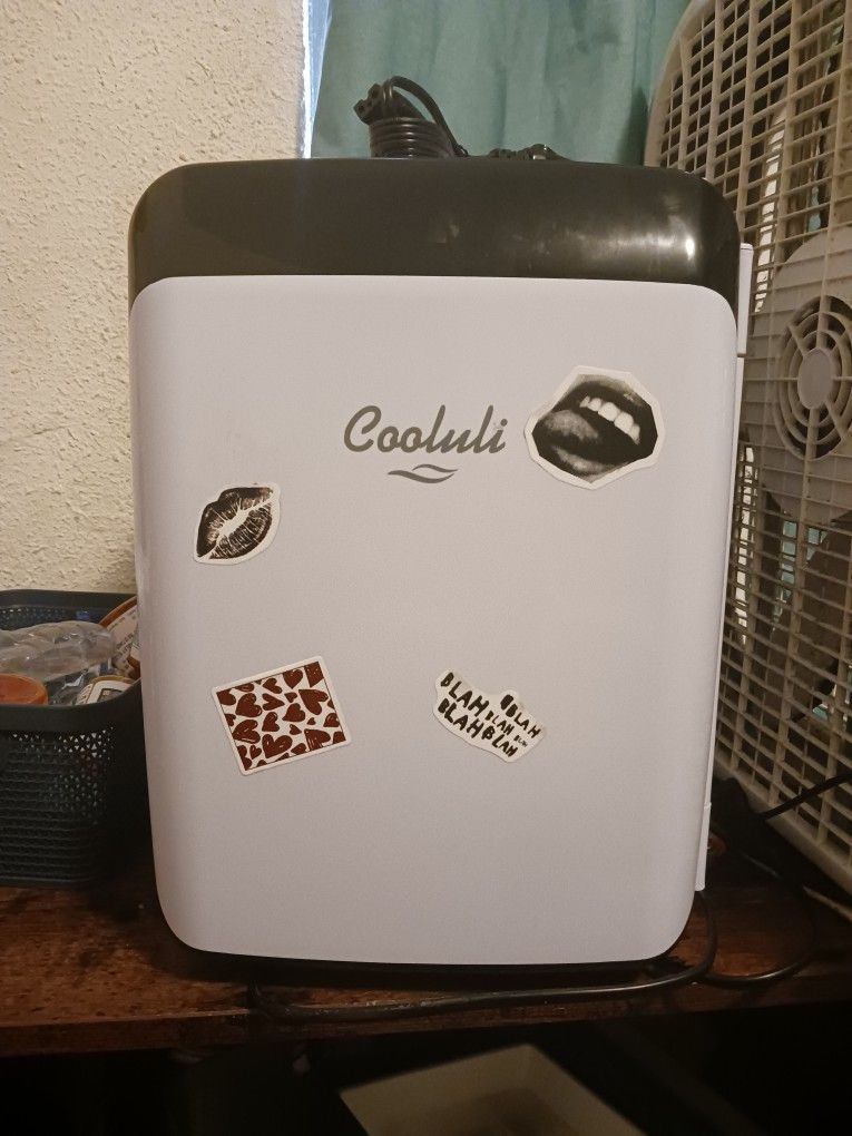 Cooluli 10L Mini Fridge for Bedroom, Office Desk and Car