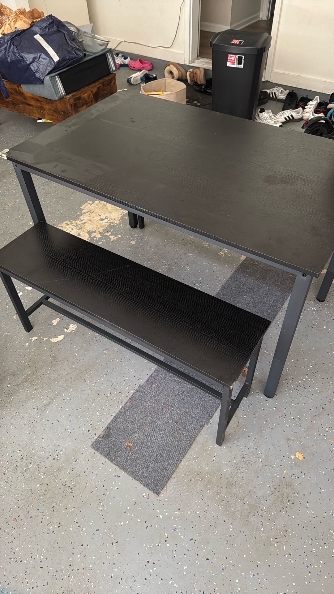 Kitchen Table And Two Benches