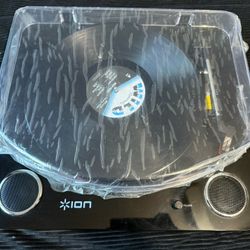 ION MAX LP RECORD PLAYER- Vinyl Record Player/Turntable with Built in Speakers, USB Output for Conversion and Three Playback Speeds