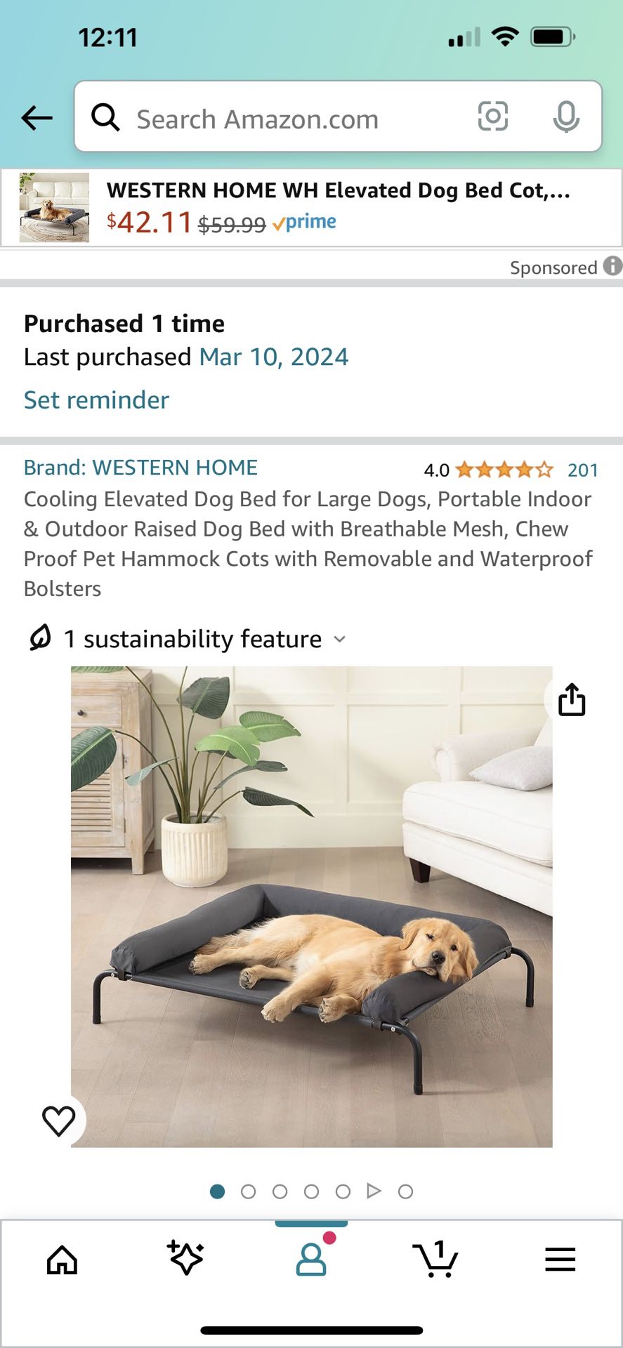 Brand New Elevated Dog Bed