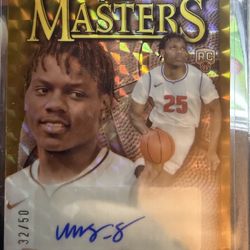 23/24 Topps Finest Masters Marcus Sasser Rookie Auto