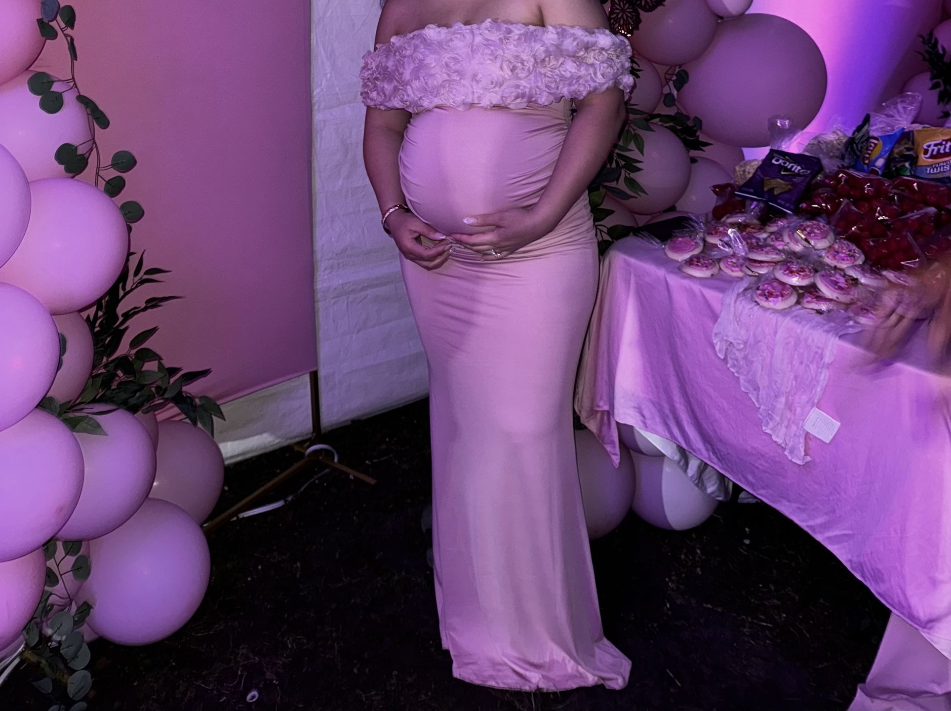 Blush Pink Maternity Dress