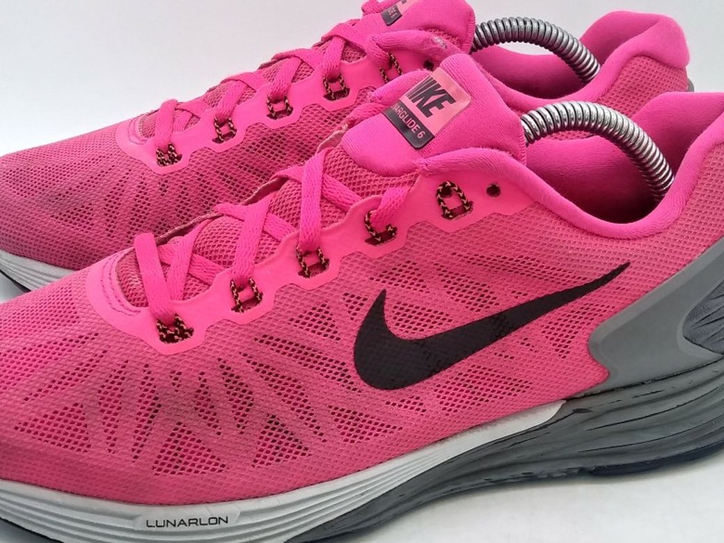 NIKE Womens Lunarglide 6 Pink Running Shoes US 8 M