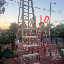 Escaleras de 10 pies de fibra de vidrio perfectas, condiciones casi nuevas $160 cada 