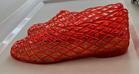 Nicole Miller orang/red jelly shoes size 8