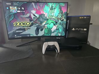 Ps5 pro and 32in msi curved monitor and headset