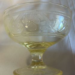 Hazel Atlas Cloverleaf  Yellow Sherbets (2)each