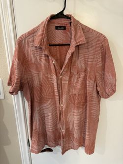 Tasso Elba Terracotta Palm Shirt