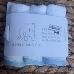 3 new elephant and castle baby washcloths ;; $5 in 33328