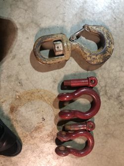 Crosby Shackles And Crane Hook