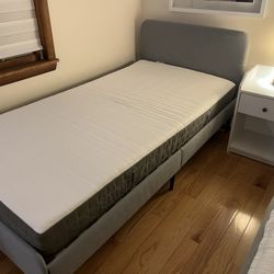 New Upholstered Single Bed With Frame